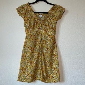 Floral Button Front Summer Dress